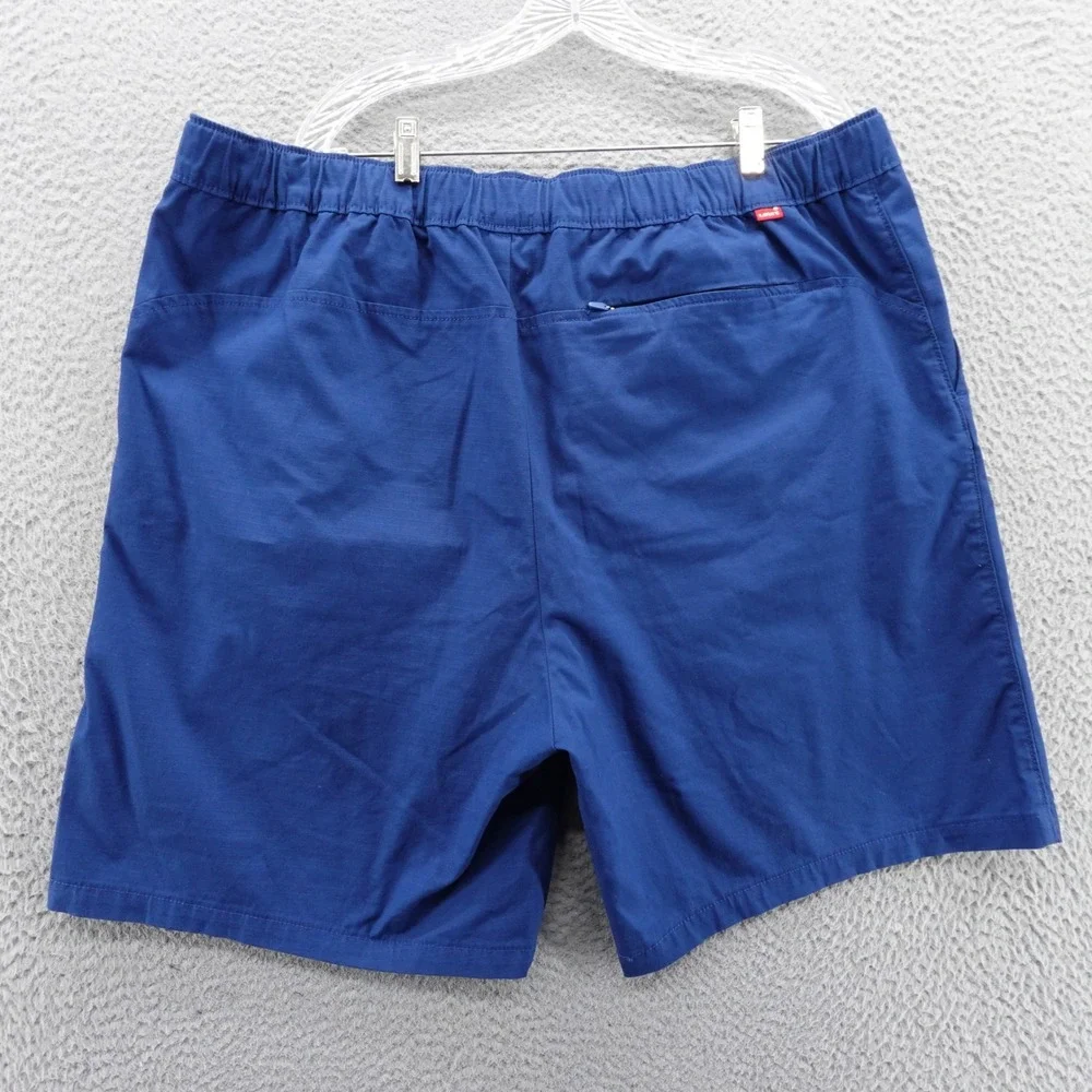 Levis‎ Mens Ripstop Belted Casual Shorts Size XXL Blue Mens Elastic Waist 8